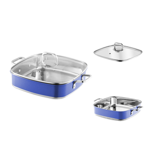 Yapamit Square Thép không gỉ 3 PLY TOWLEWTHEDITY SET Bếp Stew Pot